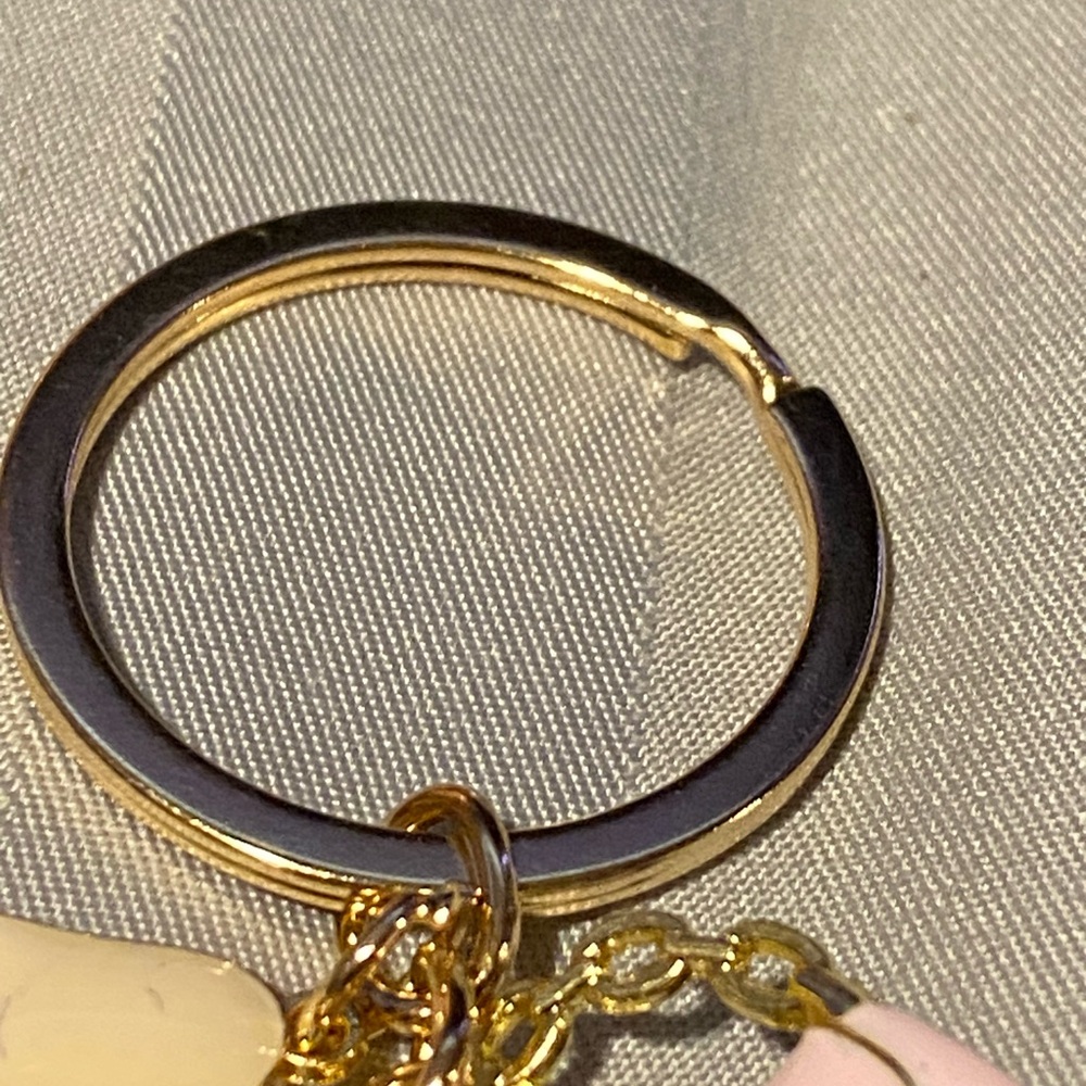 Gold and Pink Charm Keychain - Picture 4 of 4